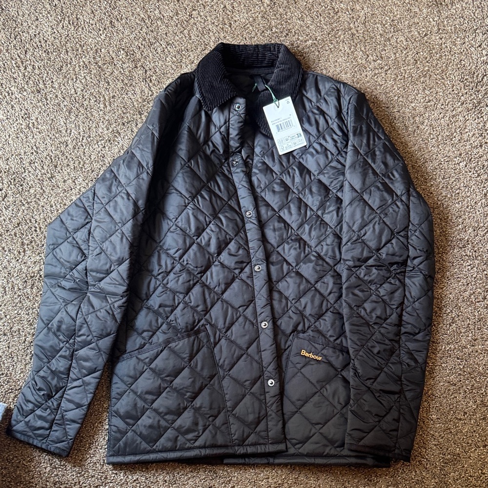 Barbour Dark Gray Quilted Men's Jacket (M) BRAND NEW / TAG ON